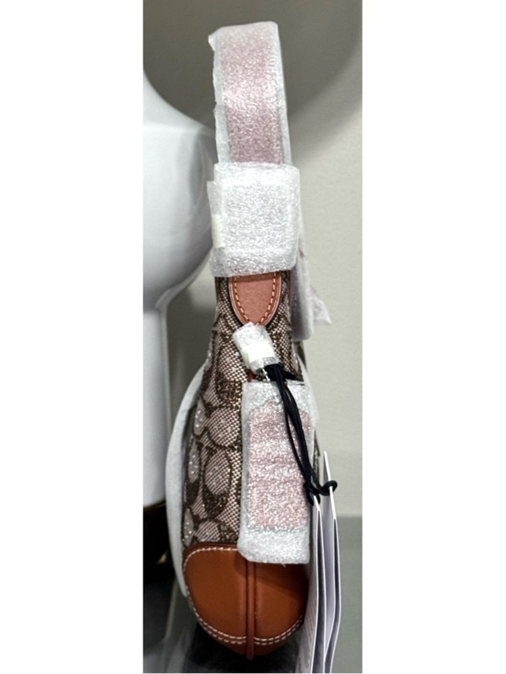 COACH Hamptons Hobo Bag In Crystal Signature Jacquard - Picture 5 of 14